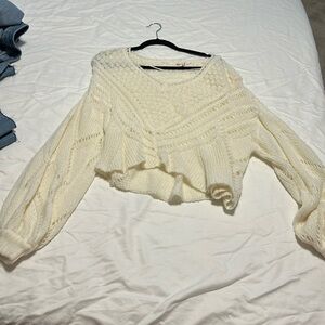 Knit sweater free people off white size small